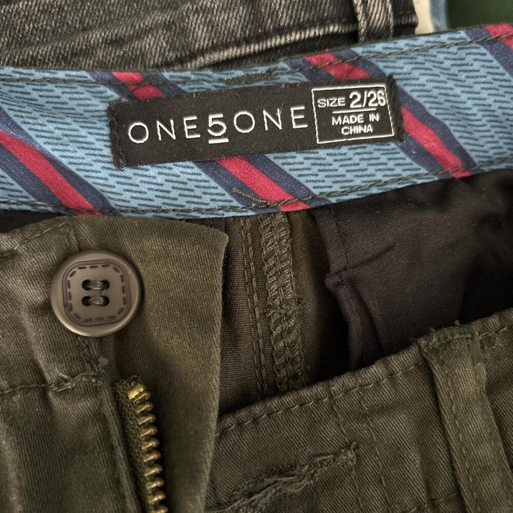 One5One Green Straight Leg Pants Size 2